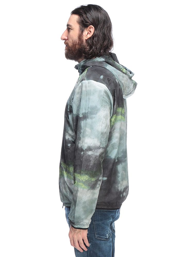 EMPORIO ARMANI エンポリオアルマーニ 総柄プリント ナイロン フルジップ ジャケット