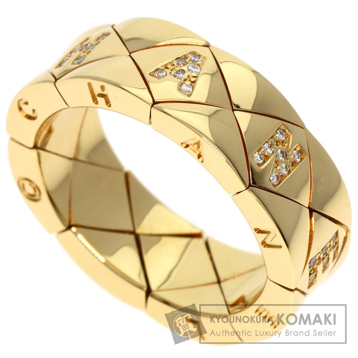 シャネル ダイヤ リング マトラッセ ミディアム 10PD #50【23543】 シャネル ダイヤ リング マトラッセ ミディアム 10PD #50【23543】