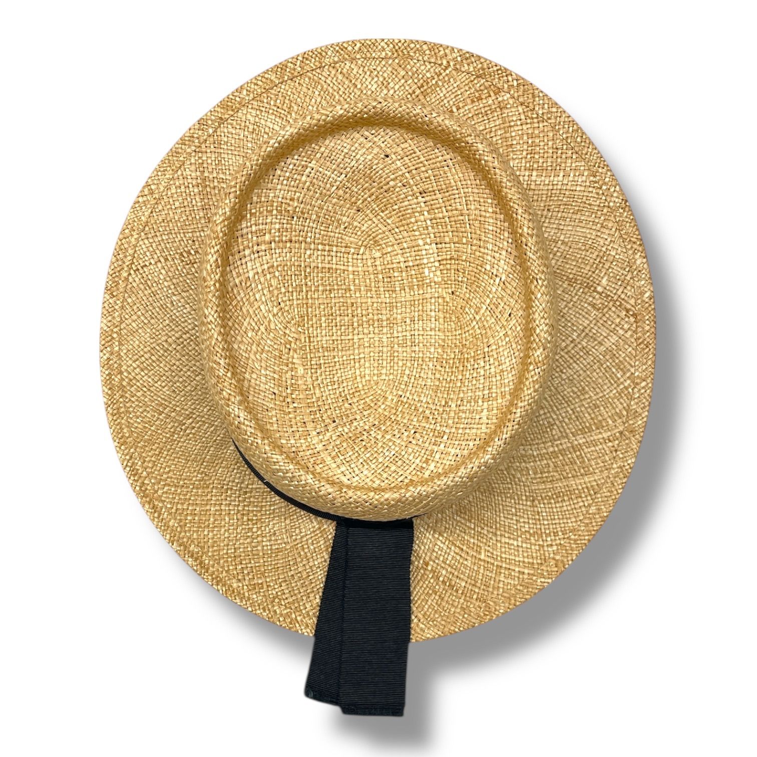 Chapeau d'O リボン付き麦わら帽子 59cm Chapeau d'O リボン付き麦わら帽子 59cm