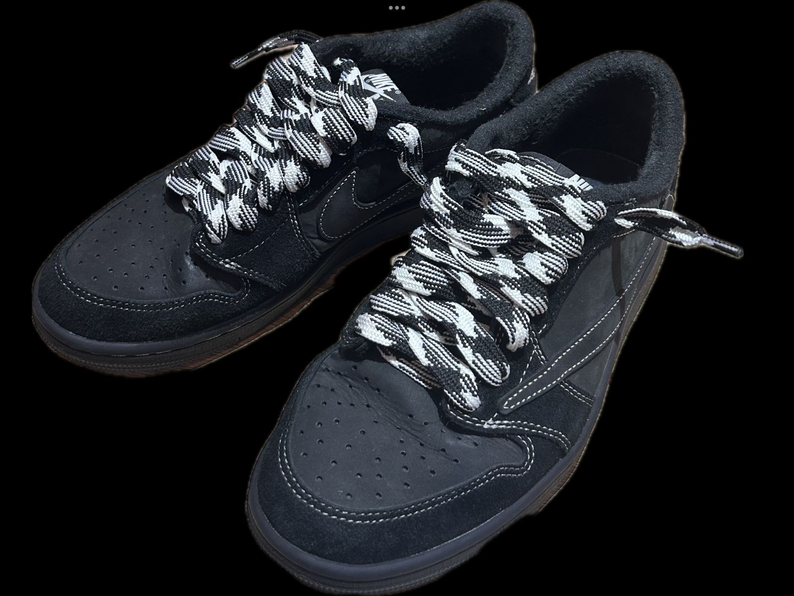 Drmya様専用】Travis Scott NIKE AJ1 low Black Phantom 26.5cm 梅屋敷 