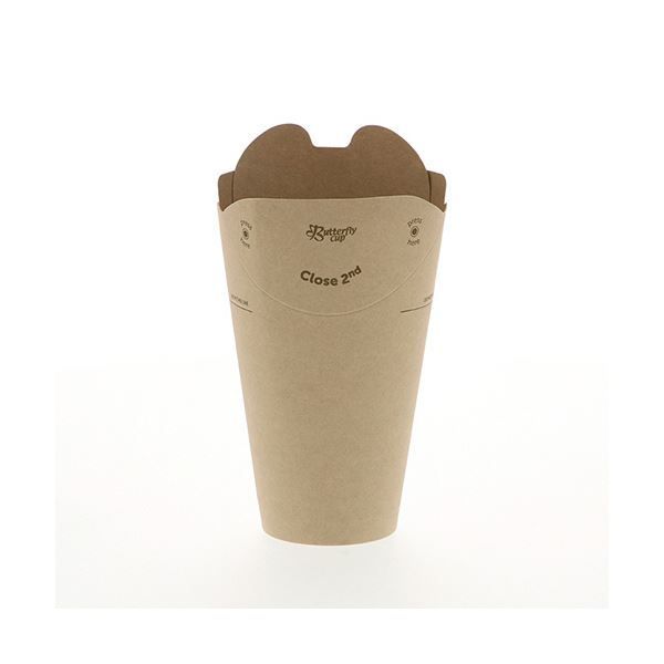 シモジマHEIKO 紙コップ バタフライカップ 12オンス シングル 未晒無地 0045352291セット 800個 40個×20パック