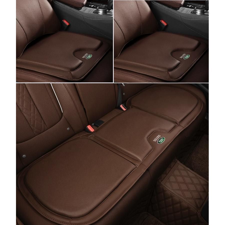 ◆ランドローバー◆モカブラウン◆シートクッション カーシートカバー 座布団2点 車の後席1点 座席クッション 車用シート保護 滑り止め ナッパレザー 672