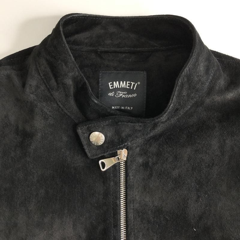 中古】EMMETI JURI SPECIAL CALF SUEDE シングルライダース 48  