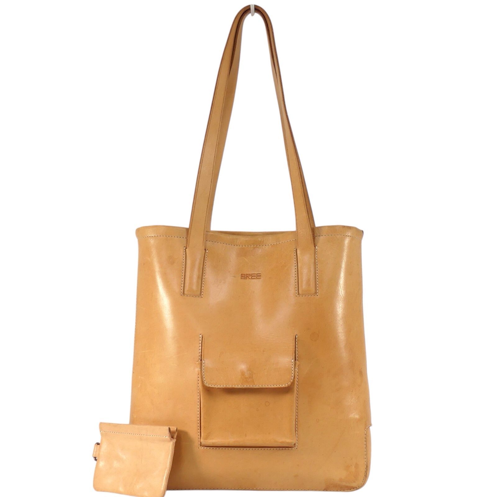 ⭐️未使用品⭐️　BREE　ブリー　トートバッグ　レザーバッグ　ヌメ革　キャメル トートバッグ ショルダーバッグ ヌメ革 茶 キャメル（2021/05/28