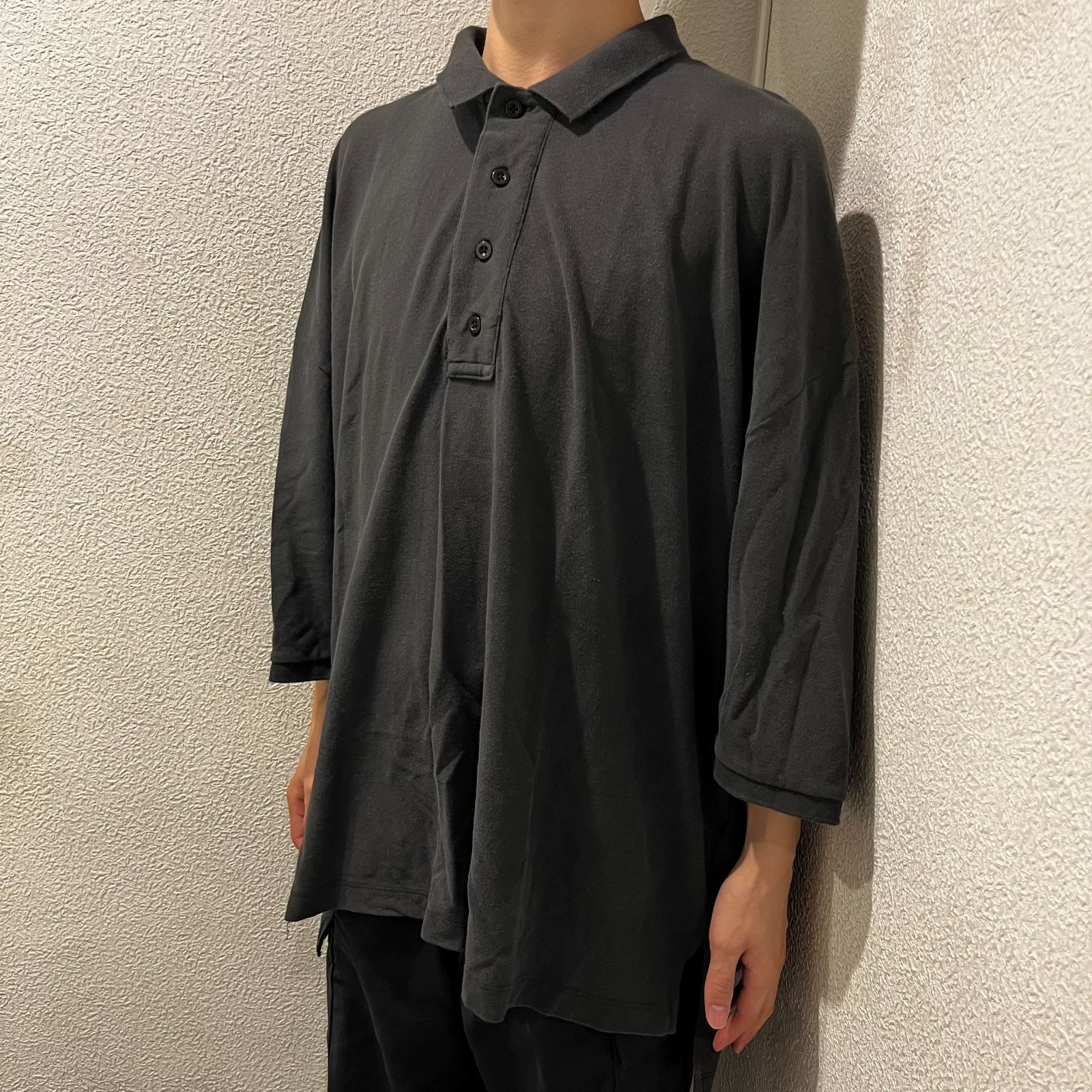 WILLY CHAVARRIA ウィリーチャバリア 半袖ポロシャツ グレー sizeM 