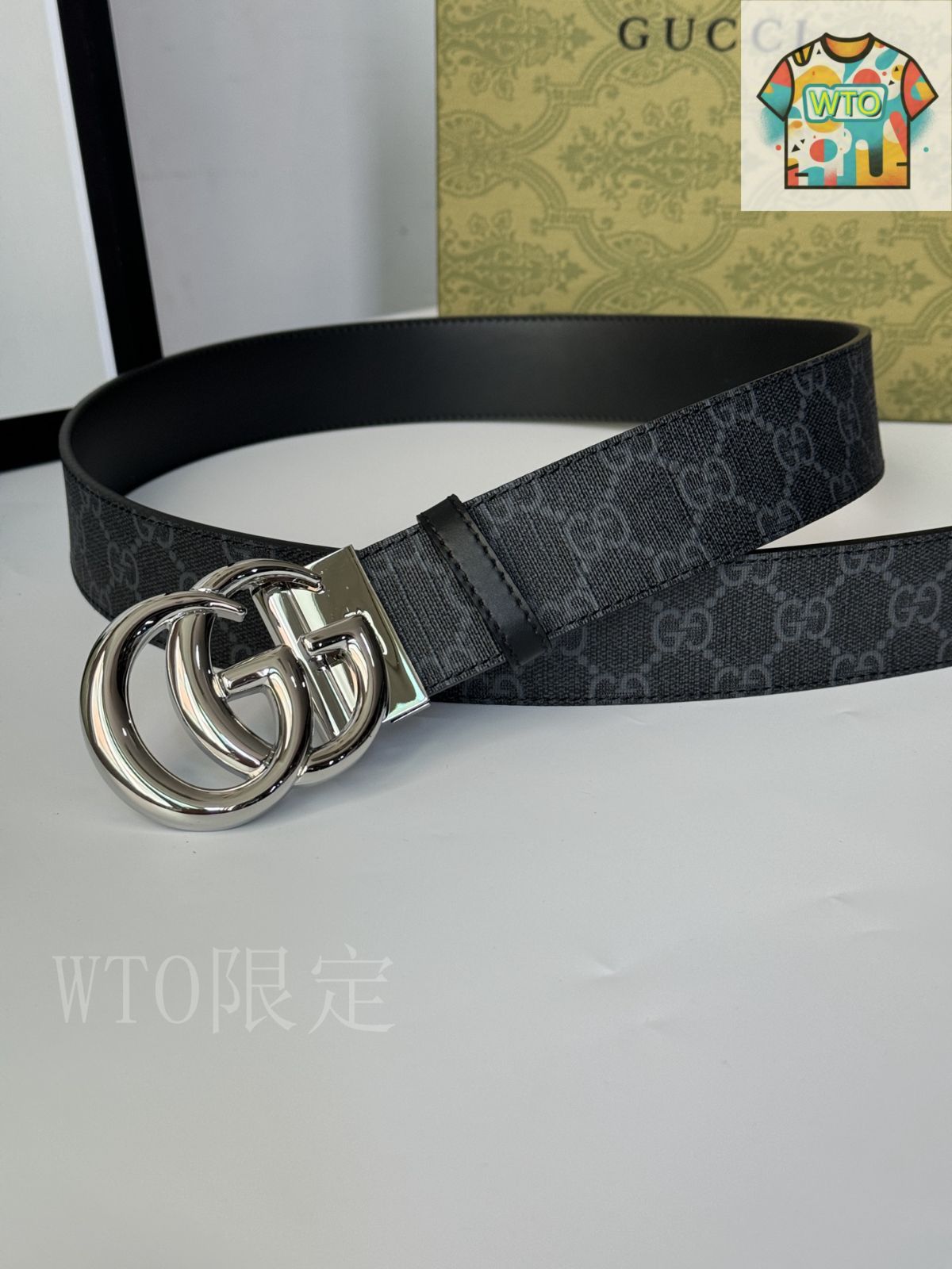 今日特価】Gucci グッチ ダブル G レトロ回転バックル ベルト