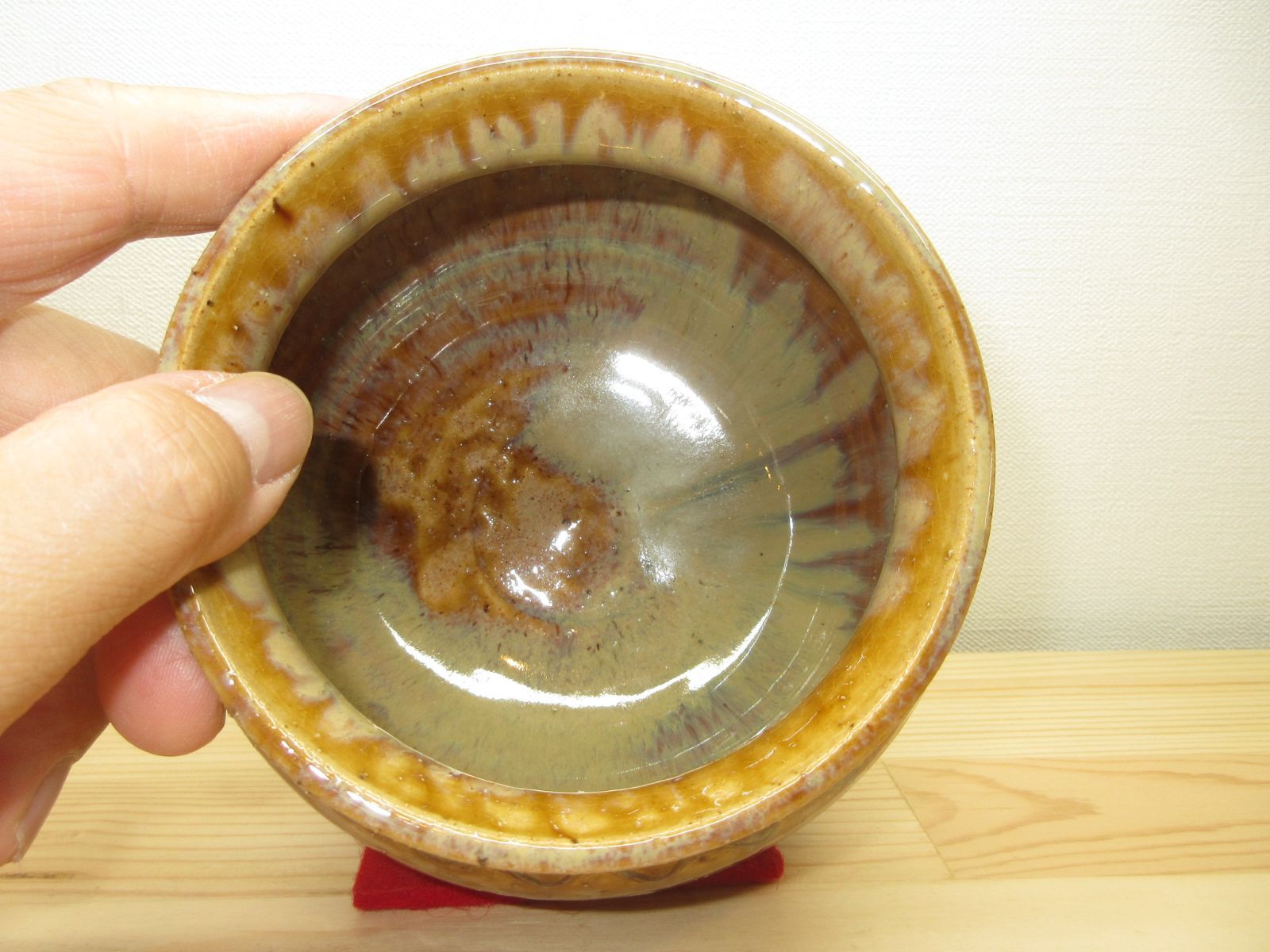 送料込【逢絢亭・新品】茶道具 建水 信楽焼 高取釉 森岡嘉祥 共箱入り 逢絢亭・新品】茶道具 建水 信楽焼 高取釉 森岡嘉祥 共箱入り