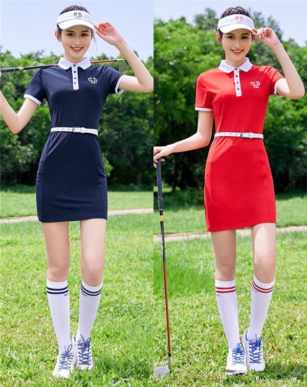 ゴルフウェア レディース ゴルフ ドレス ワンピース 丈長め