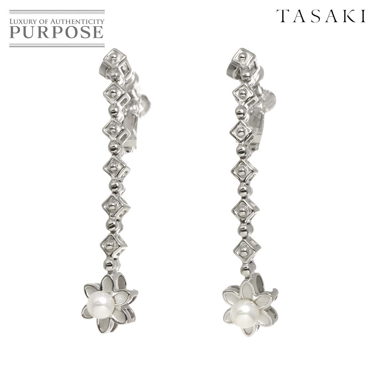 タサキ TASAKI ベビーパール 4.0mm イヤリング K18 WG ホワイトゴールド 750 真珠 田崎真珠 Earrings Clip on 90298355