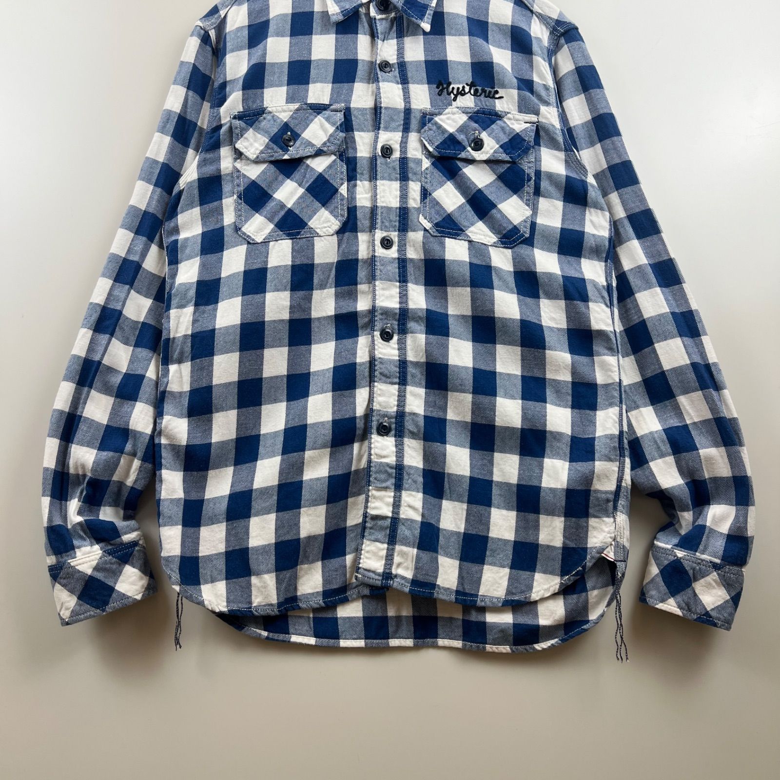 HYSTERIC GLAMOUR◆長袖シャツ/FREE/コットン/BLU/0143AH06 WILDSIDE × HYSTERIC GLAMOUR Collection ｜WILDSIDE YOHJI