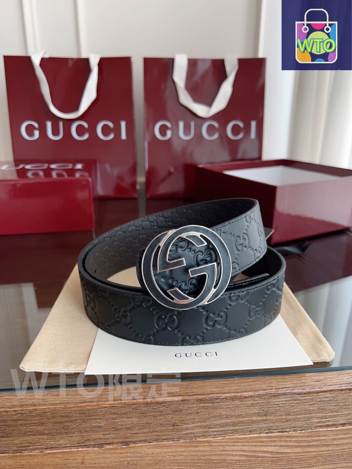 今日特価】Gucci ダブル G バックルニューベルト-1 - メルカリ