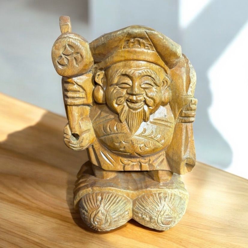 大黒様 木彫り 置物 縁起物 骨董品