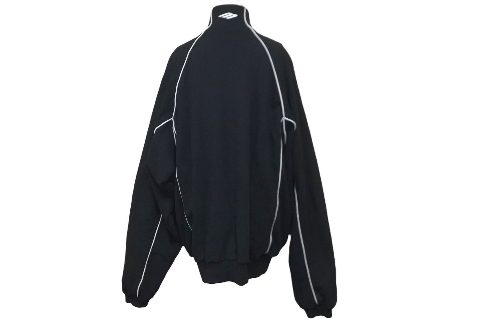 BALENCIAGA バレンシアガ スポーツアイコン ジップアップトラックジャケット ブラック コットン サイズ2 697954 美品 中古 48611