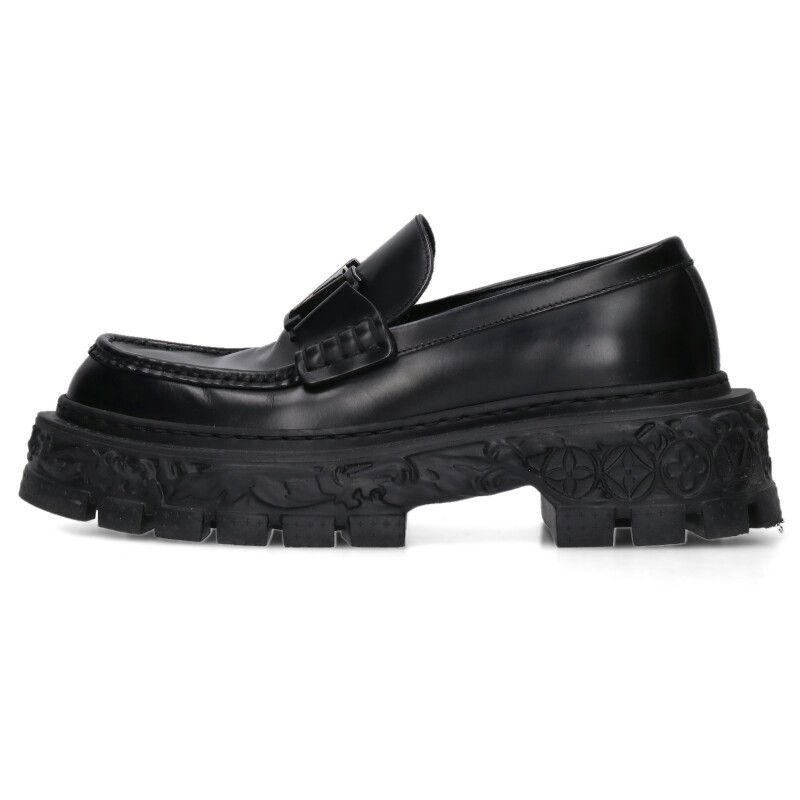 ルイヴィトン バロックライン ロゴレザー厚底シューズ メンズ 5.5