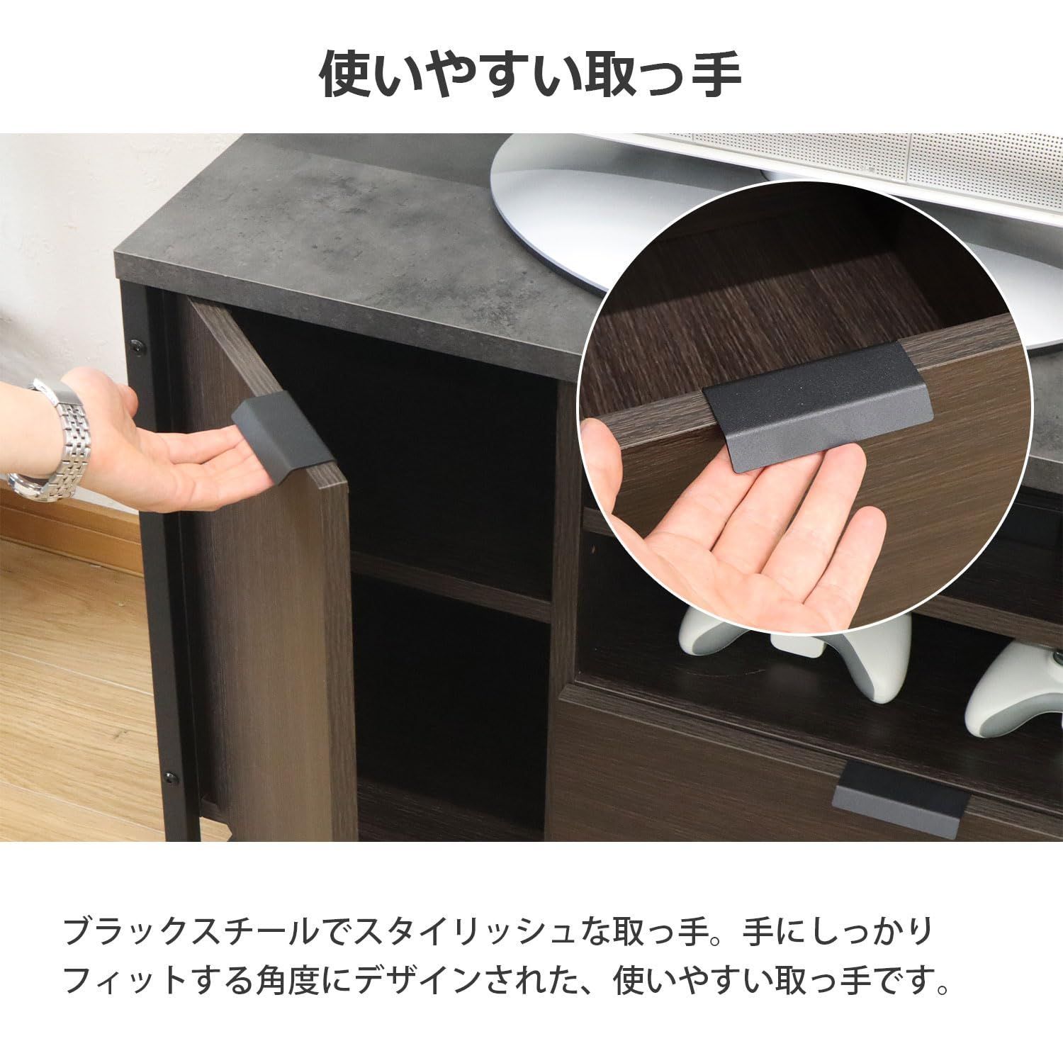 ブラウン 幅79.6×奥行39.6×高さ60cm ロカ ROKA-04 ミドルテレビ台 AIS BR エイアイテック AITECH