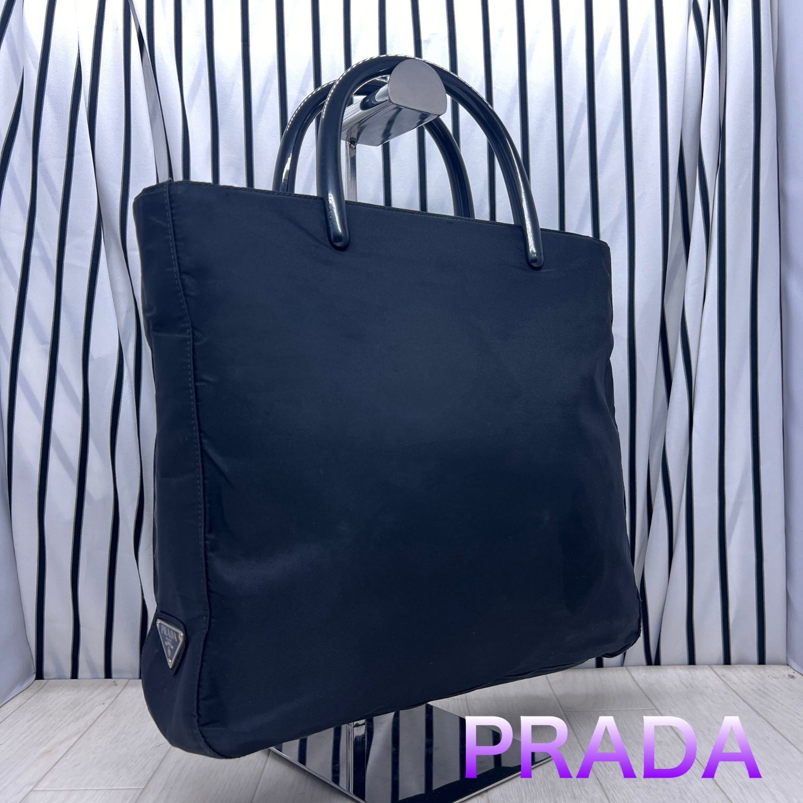 【美品】PRADA×プラダ A4収納可能トートバッグ