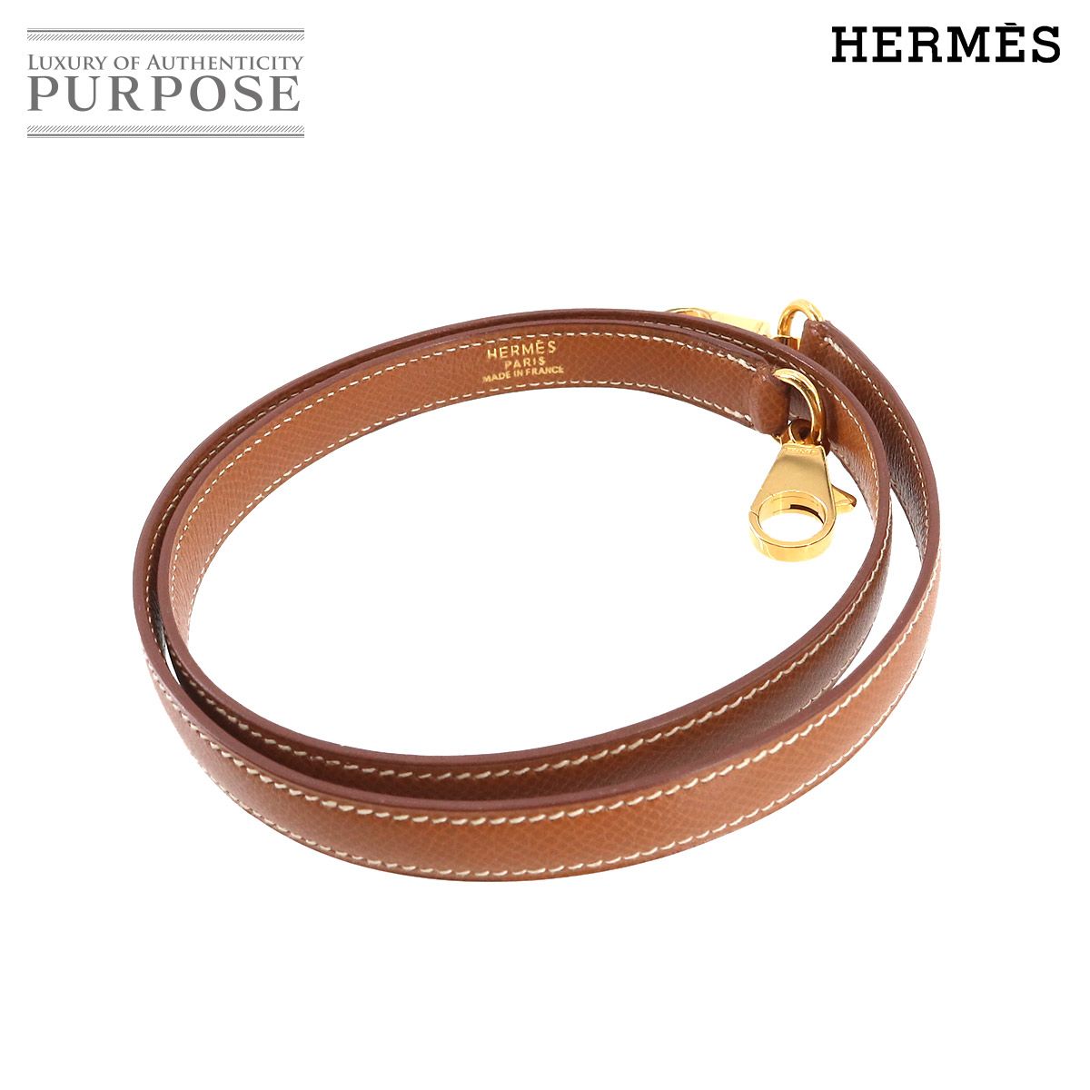 エルメス HERMES ケリー ボリード ショルダー ストラップ クシュベル エプソン ゴールド ブラウン 小物 Shoulder Strap  90206623 - メルカリ