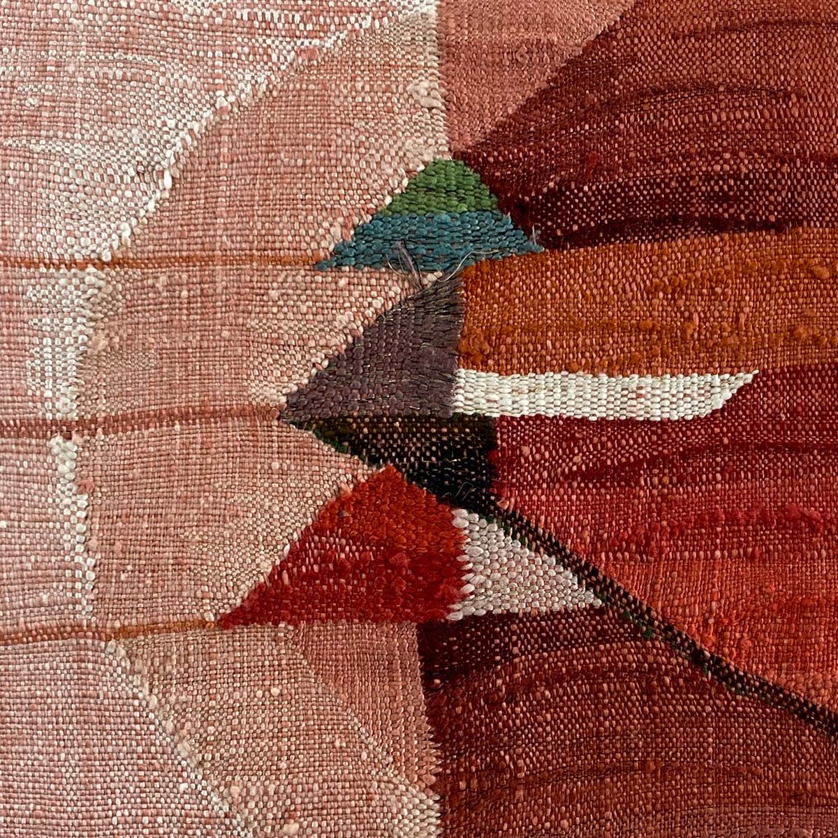 名古屋帯 秀品 証紙 都 八寸名古屋帯 幾何学 ピンク 正絹