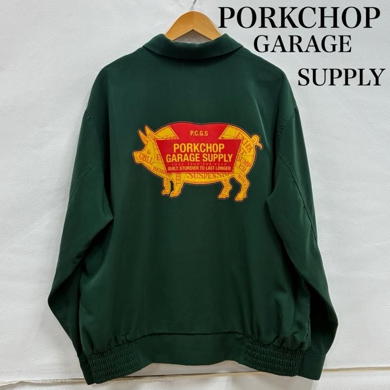 古着 ジャケット 上着 ジャンパー ブルゾン PORKCHOP GARAGE SUPPLY ポークチョップ 24ss LOGO PORK LOOSE JKT スイングトップ