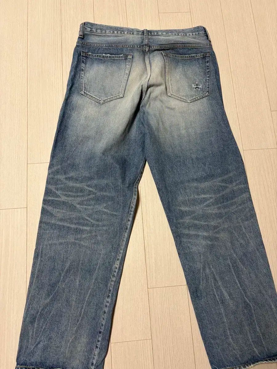 シュプリーム ディストレスト ルーズフィット セルビッジジーン ウォッシュド Indigo 34