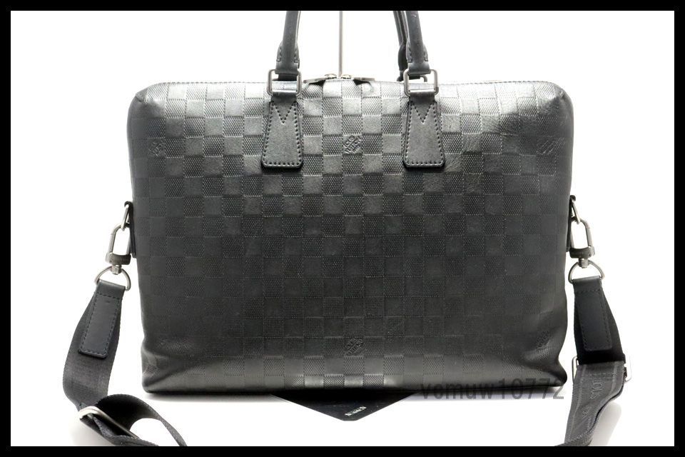 近年モデル 美 LOUIS VUITTON ダミエアンフィニ PDJ レザー 2way ビジネスバッグ ブリーフケース ルイヴィトン 0522ur505-10K