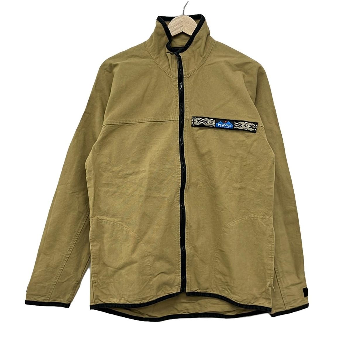KAVU(カブー) ブルゾン サイズL メンズ - カーキ×黒×ベージュ 長袖/春/秋