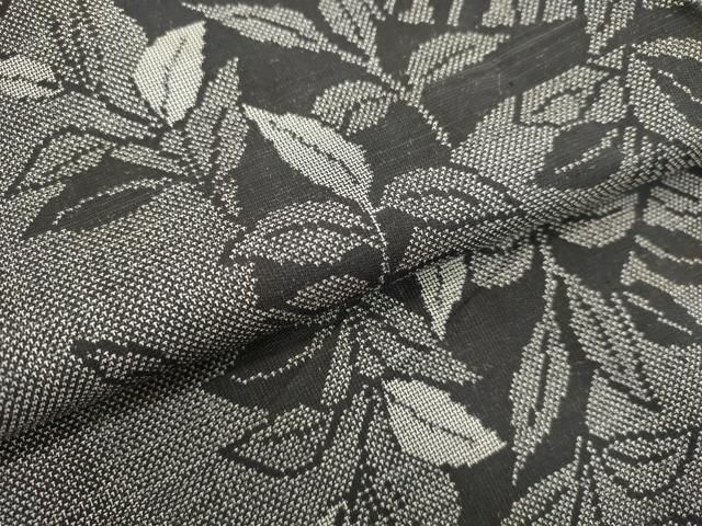 平和屋着物○上質な紬 絣文様 黒地 正絹 逸品 DAAV1330tw