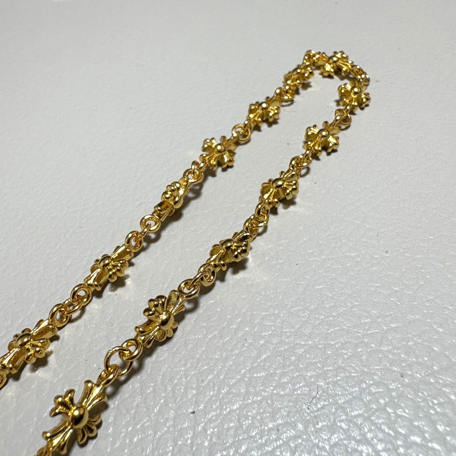 クロムハーツ タイニーチェーンネックレスゴールド925刻印