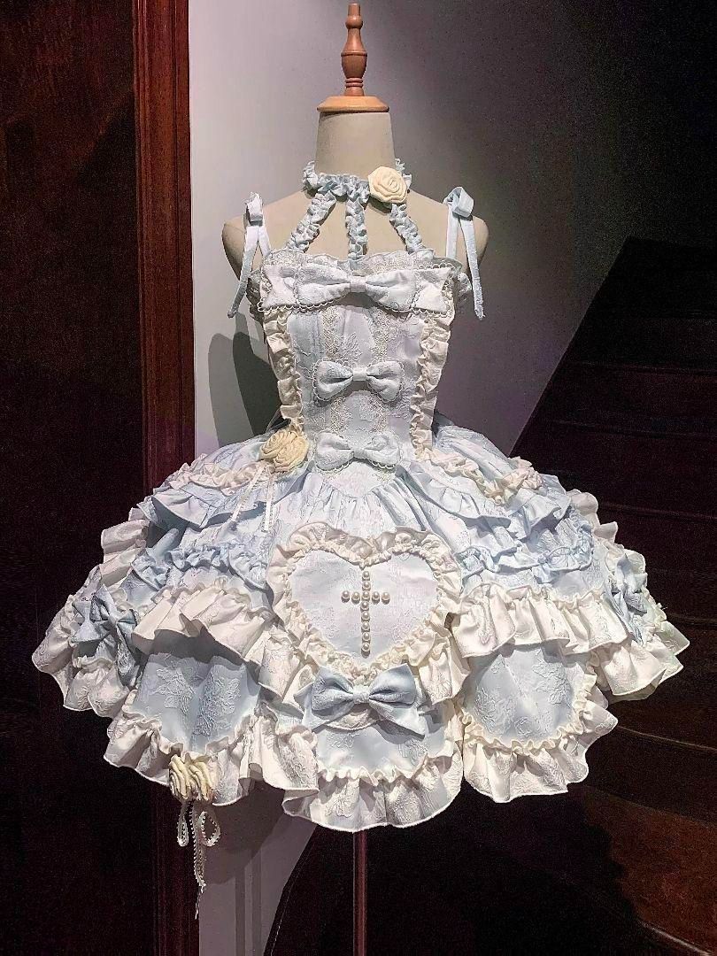 LT-103 豪華姫系 lolita 可愛 レトロ風 オリジナル 洋服 ロリータ ワンピース 美しい刺繍