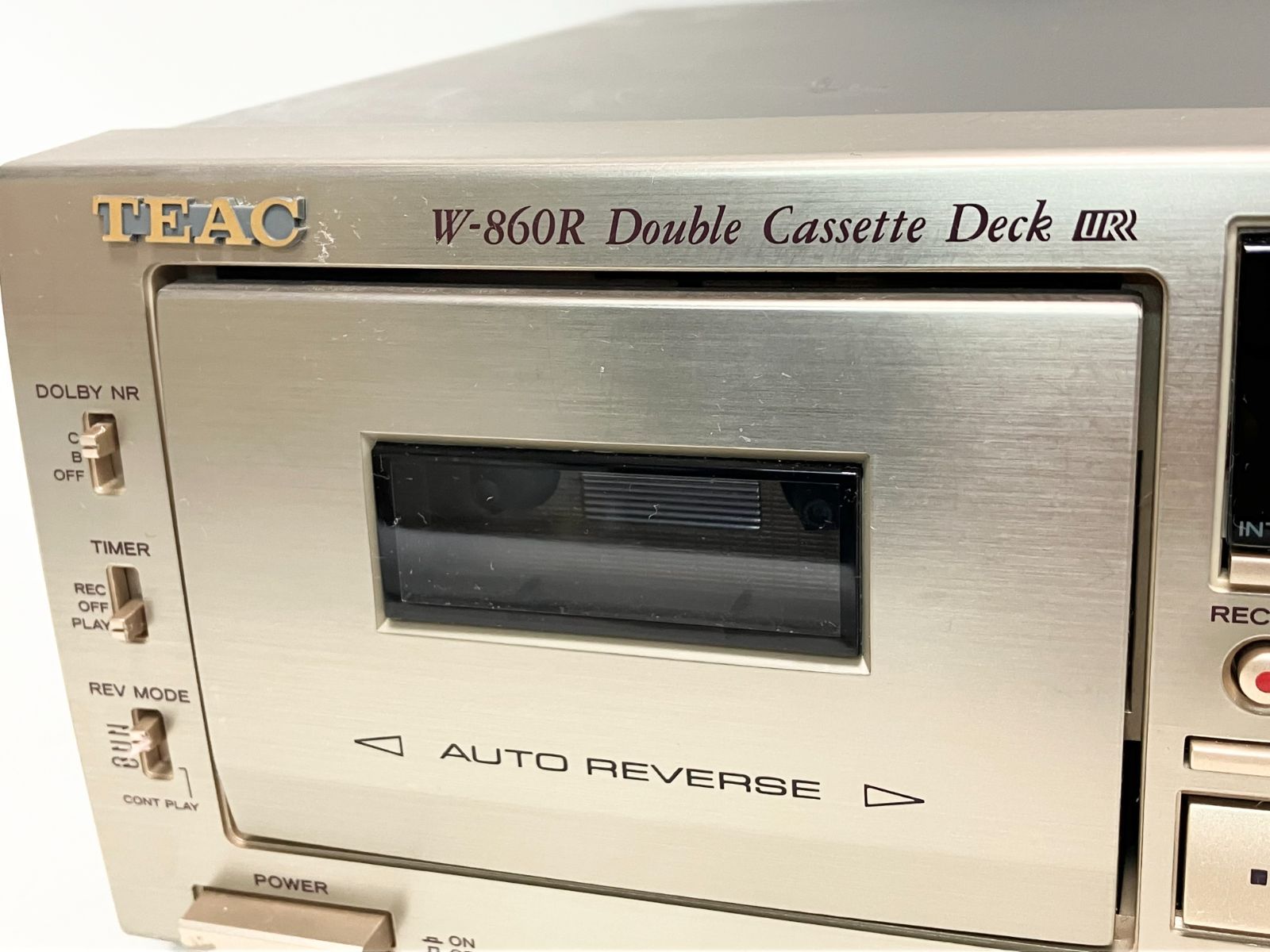 ダブルカセットデッキ TEAC W-860R ゴールド 動作OK 電源