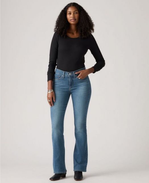 【送料無料】 リーバイス レディース デニムパンツ ボトムス Women's 315 Shaping Mid Rise Lightweight Bootcut Jeans Grassy Sassy