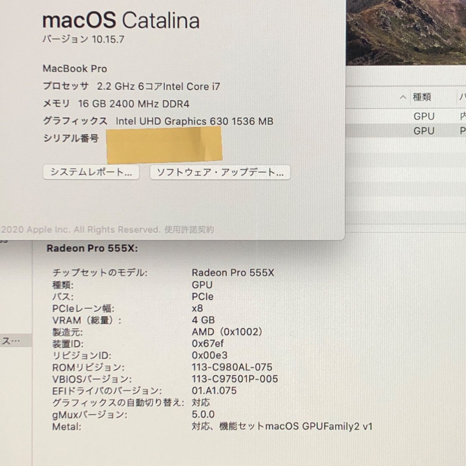 ジン チャン様専用Apple MacBook Pro (15-inch, 2018)【Touch Bar・i7・Radeon Pro  555X・16GB・SSD 256GB】A1990 EMC3215/LT-240169（196491） - メルカリ