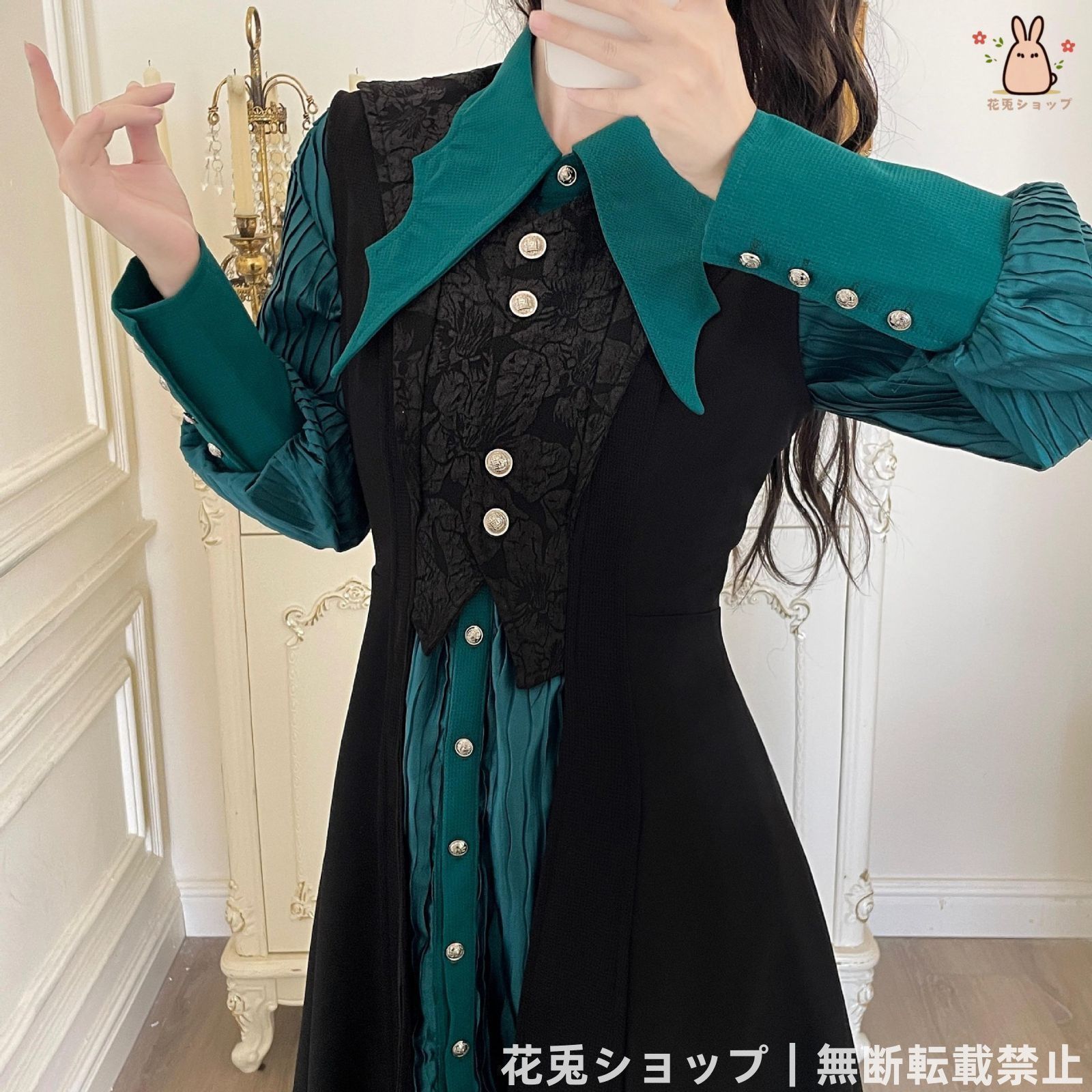 2025新作 未使用 ゴシック ロリータ 王子スタイル ロングワンピース 暗黒系デザイン ゴシック調 エレガントなハロウィンコーデ 貴族風コス