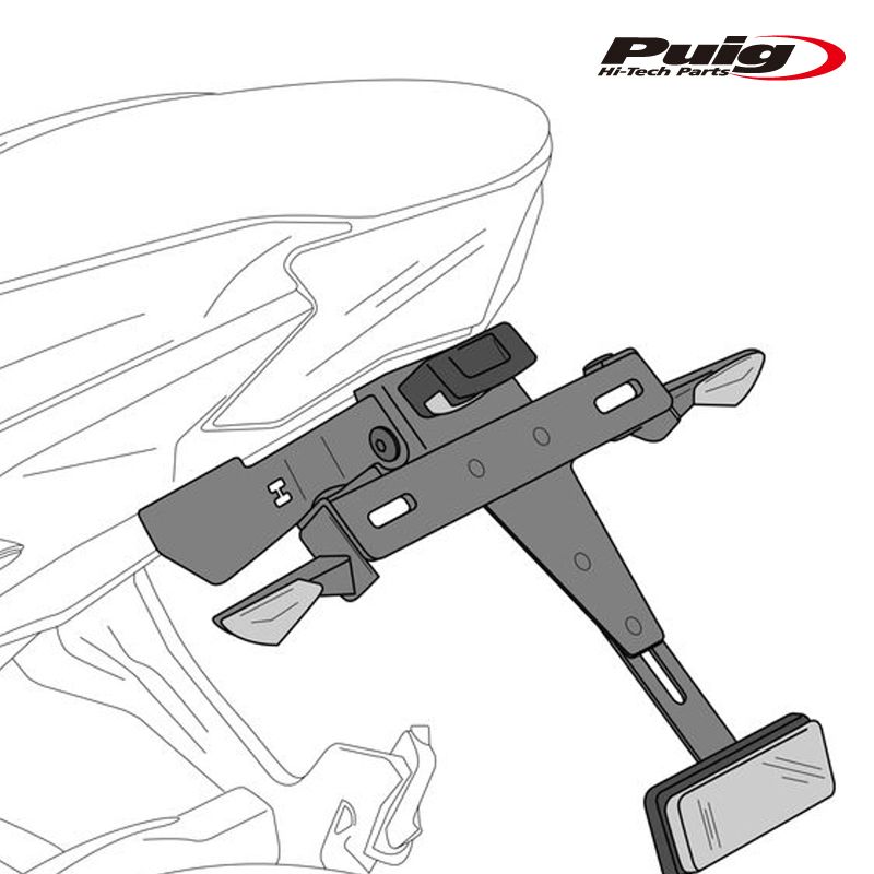 Puig 22193N LICENSE SUPPORTS HONDA CBR600RR 24- プーチ ライセンスサポート フェンダーレスキット