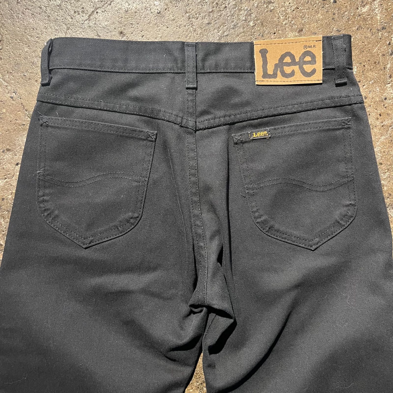 Lee 80s 200-1801 USA製 ツイルパンツ カツラギ ブラック W30 L36 リー