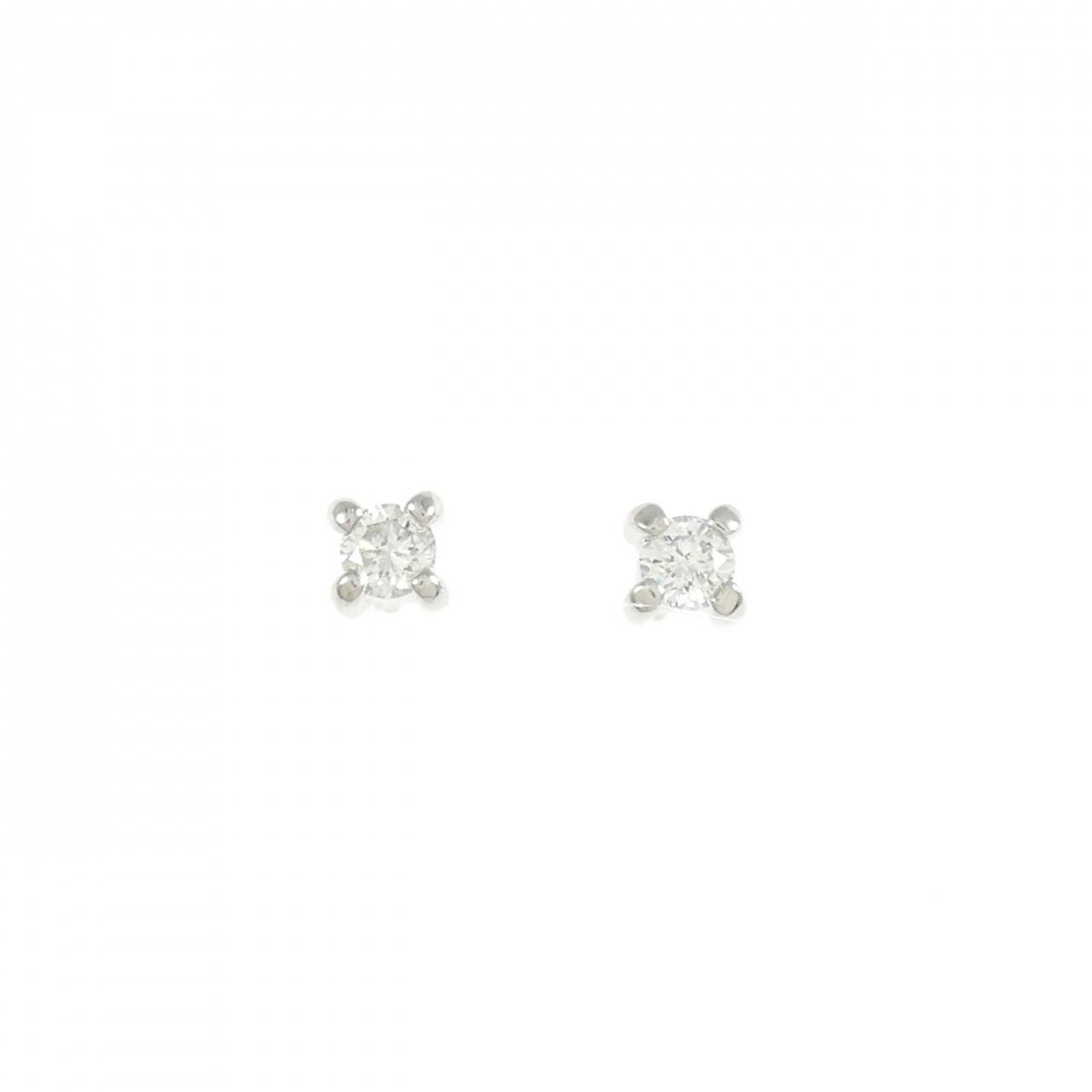 PT850|PT900 ソリティア ダイヤモンド ピアス 0.18CT