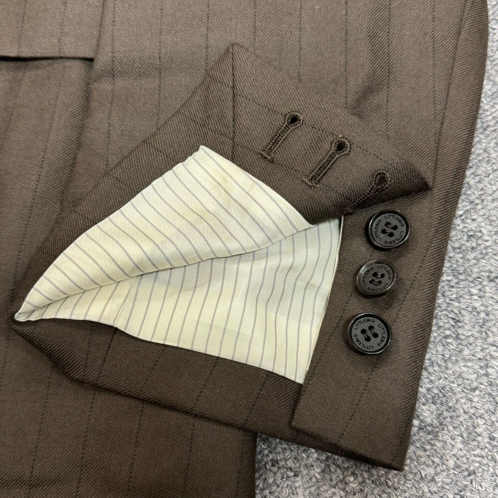 定価92400円 新品 LITTLEBIG 22AW striped 2B JACKET ストライプ 