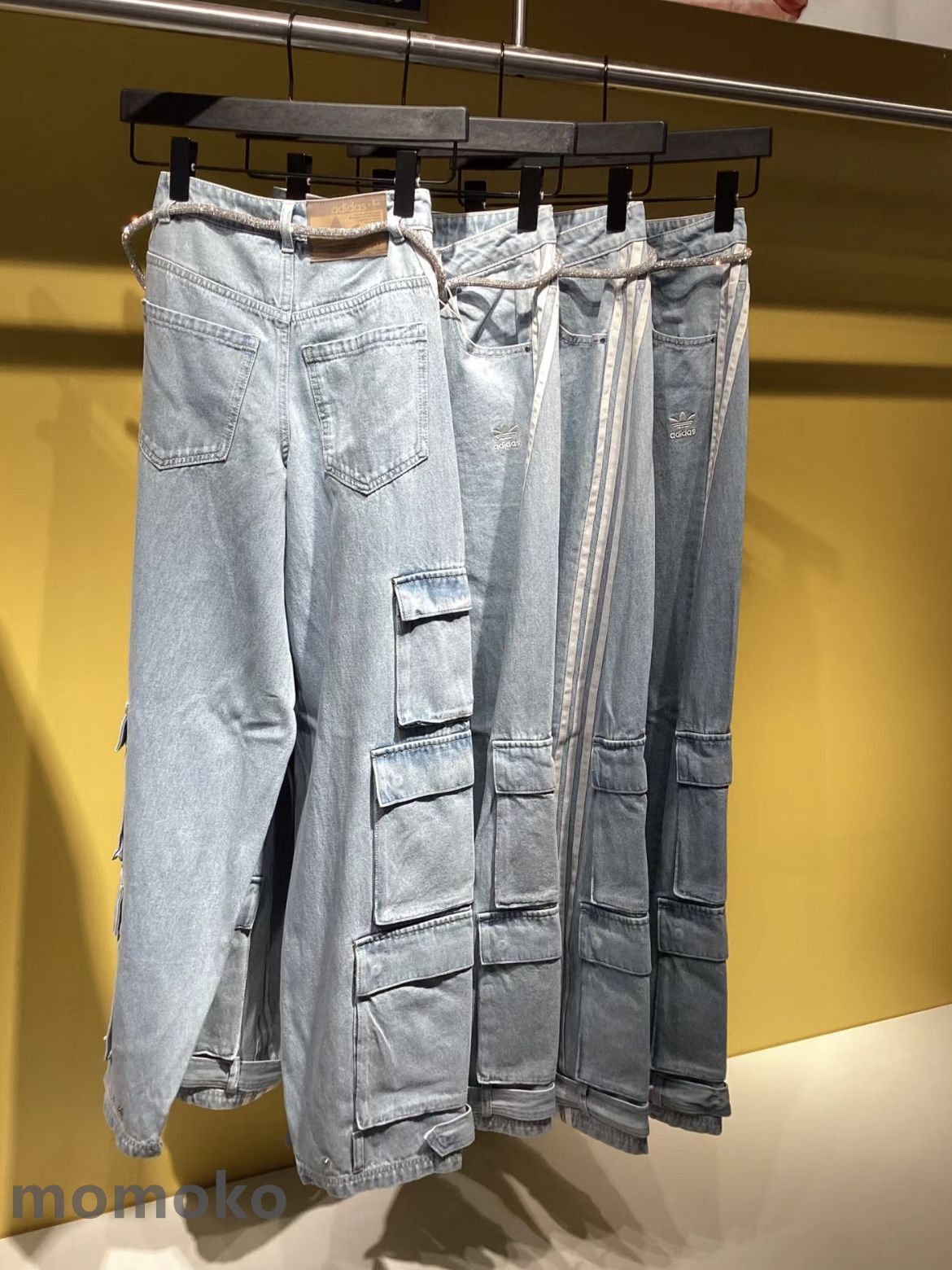 新品 adidas Originals Denim Cargo Running Pants アディダス 