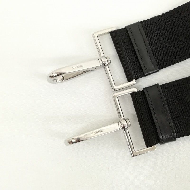 PRADA ショルダーストラップ 黒 プラダ PRADA ショルダーストラップ 黒 バッグ小物 レザー
