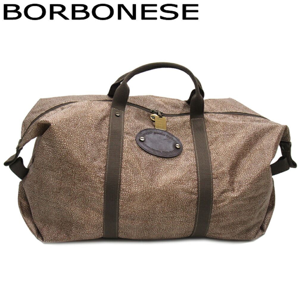 BORBONESE ボルボネーゼ ボストンバッグ 未使用品 BORBONESE】ボルボネーゼ ボストンバッグ 大容量 軽量 ウズラ柄