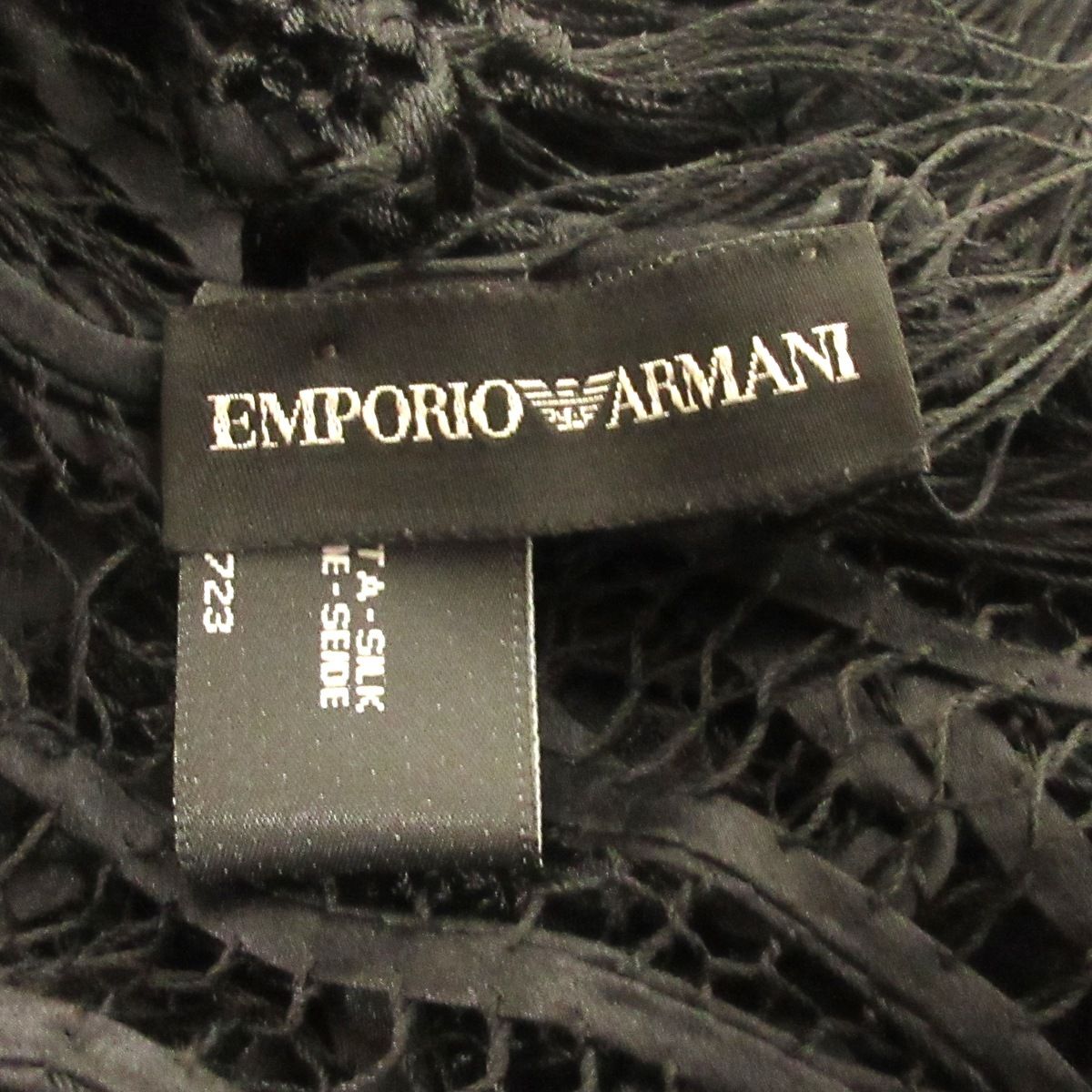 EMPORIOARMANI(エンポリオアルマーニ) ストール(ショール)美品 - 黒