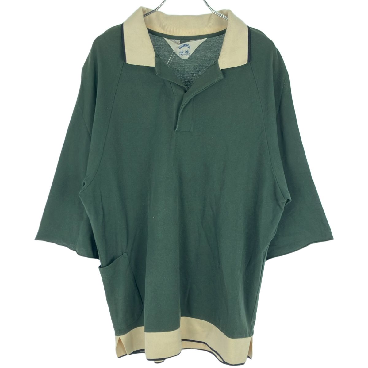 SUNSEA サンシー 18SS POLO SHIRT ニットポロシャツ 18S08 グリーン 3 