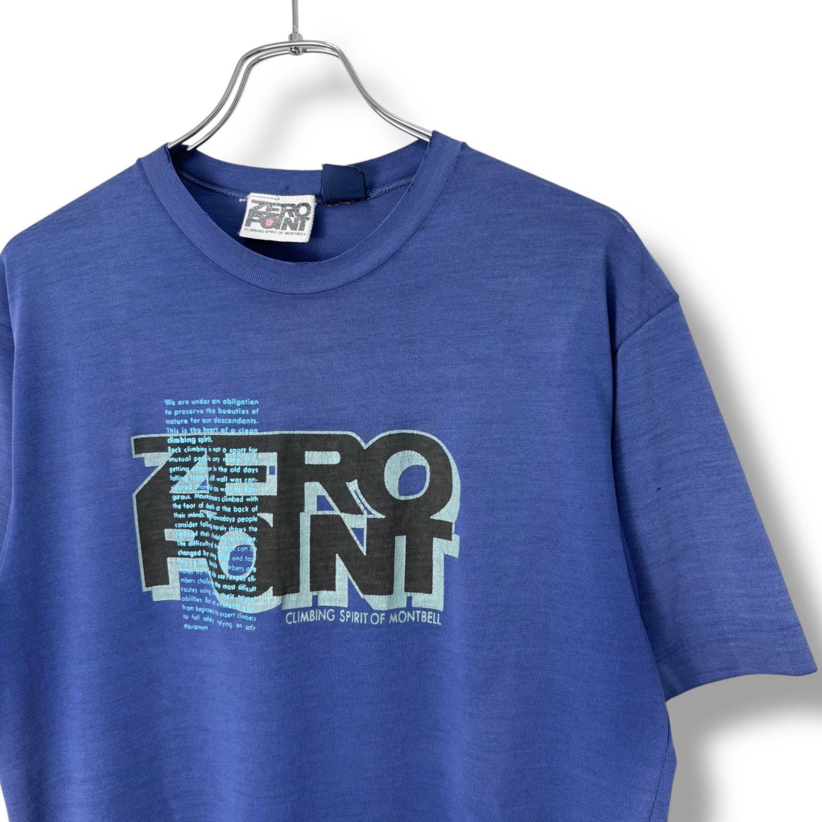 90s montbell ZERO POINT Print T-Shirt Made in JAPAN 【L】 90年代 