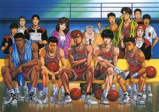 中古】下敷き 集合(15人)/湘北高校バスケ部 B5下敷き 「SLAM DUNK