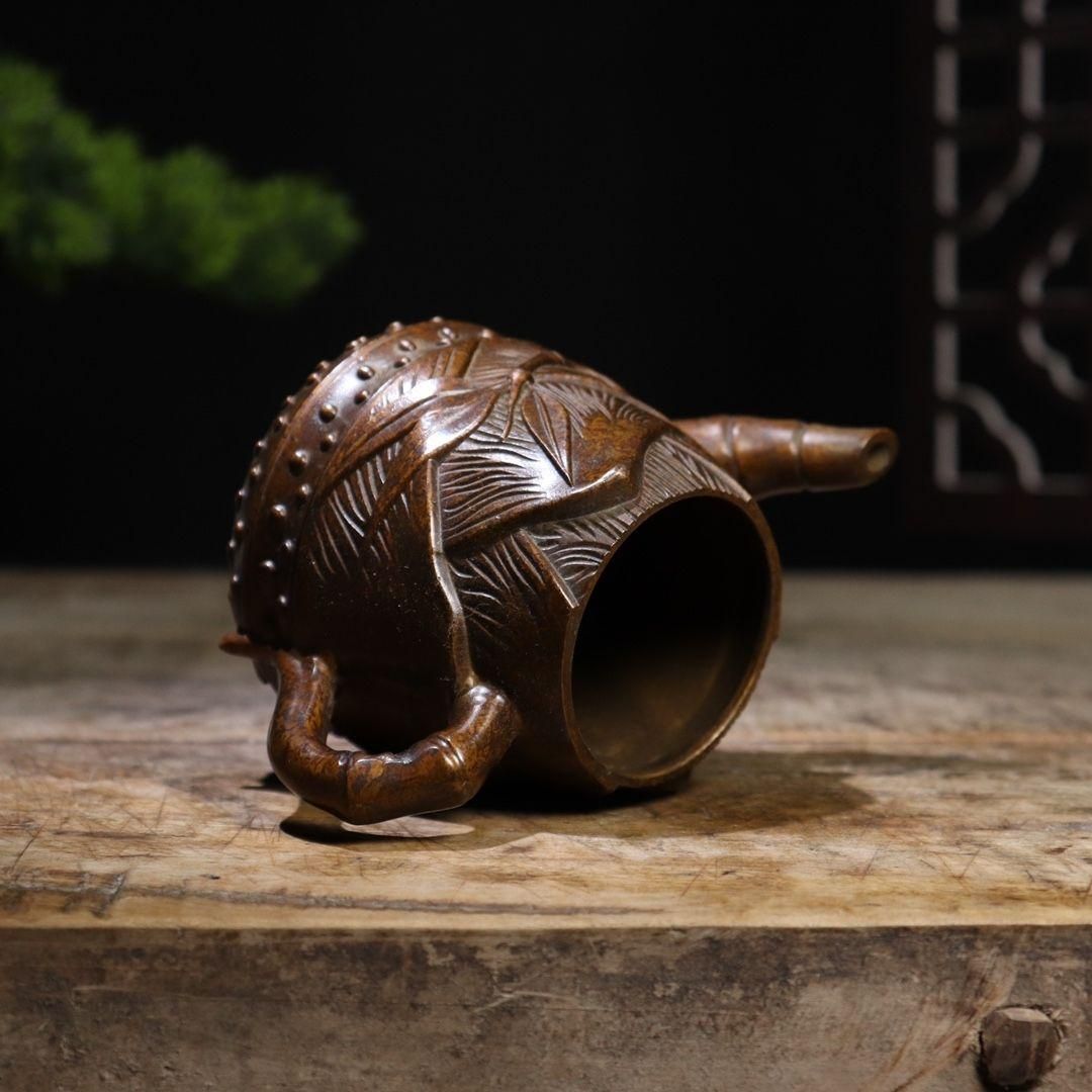 銅製 竹の子壺 竹節壺 茶壺 茶道具 装飾品 工芸品 美術品 銅製 竹の子壺 竹節壺 茶壺 茶道具 装飾品 工芸品 美術品