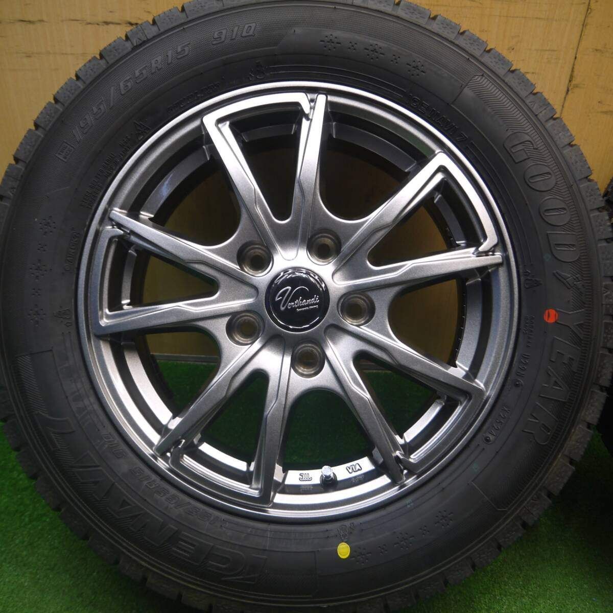 24年 スタッドレス 195 65R15 グッドイヤー アイスナビ7 Verthandi ヴェルザンディ ヴェルサンディ 15インチ PCD114.3 5H 5020504Hス