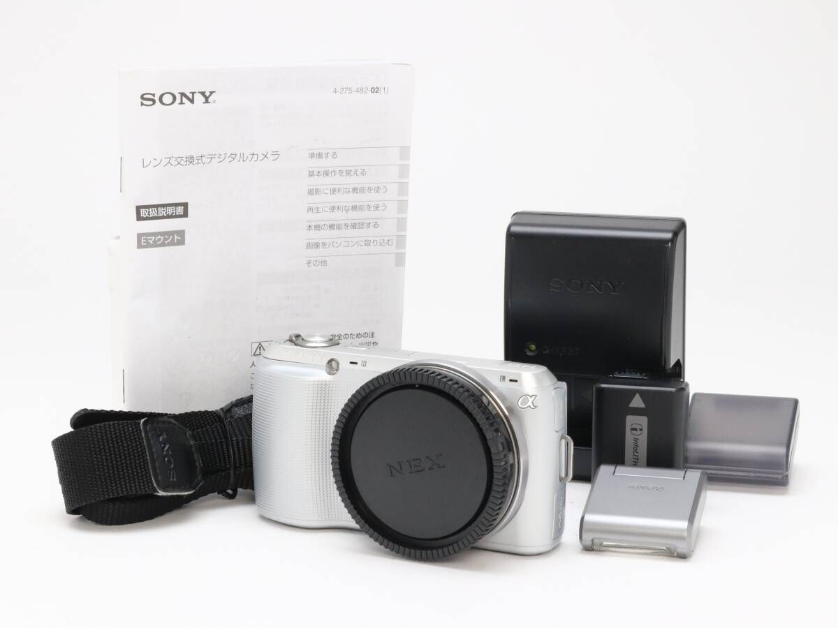 AB SONY α ソニー NEX-C3 シルバー ボディ シャッター数10841枚 初期不良返品可 55-145