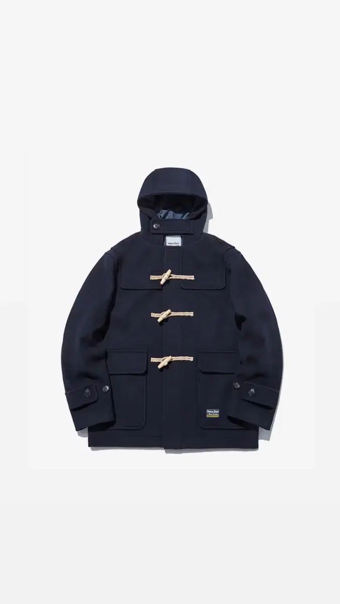 EBBETS FIELD エベッツフィールド ウール オーバーサイズ ショート ダッフルコート ネイビー XL