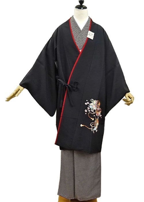 古布創作家「永松朝子」作 裂き織り仕事着 荒め (ロングベスト) K278