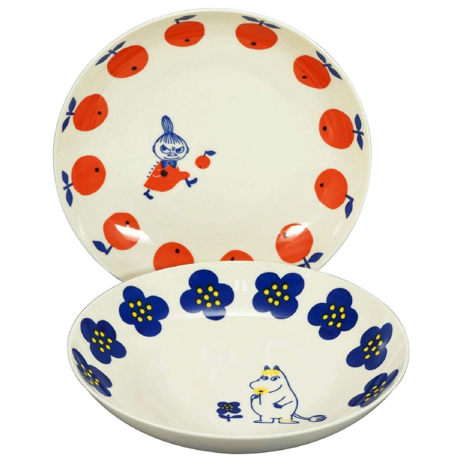 【大人気】山加商店 MOOMIN (ムーミン) パスタ皿 カレー皿 ペア食器 皿 21cm リトルミイ u0026 スノークのおじょうさん ムーミン 食器 北欧 グッズ プレゼント 日本製 MM032/4-139